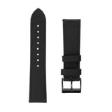 Fixed Universal Smartwatch Genuine Leather Strap (20mm) - Black