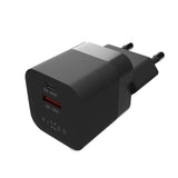 Fixed Mini Wall Charger 20W w. USB-A & USB-C - Black