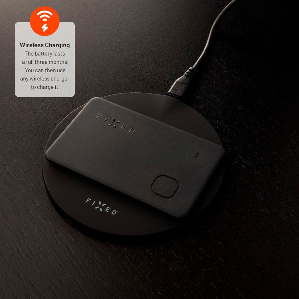 Fixed Tag Card - Bluetooth GPS Tracker - Apple Find My Compatible - Black