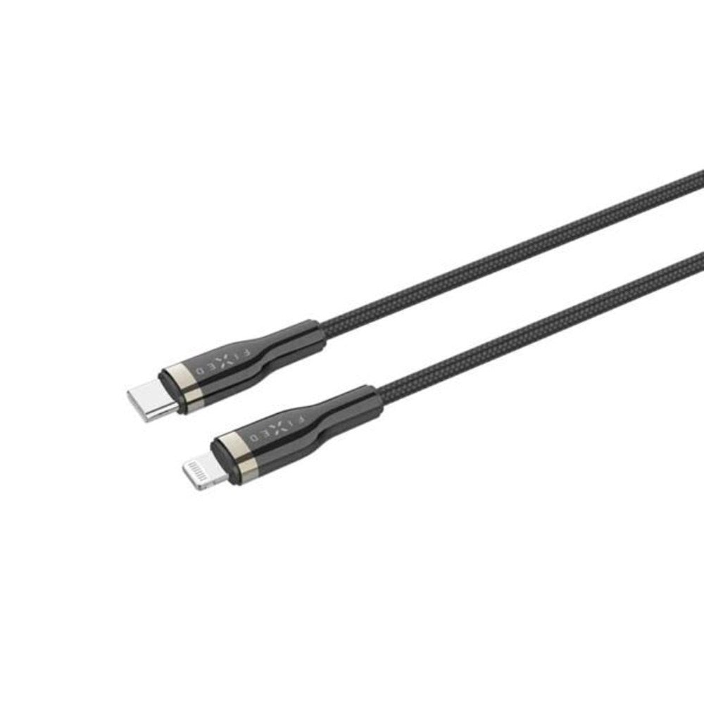 Fixed Metal USB-C to Lightning MFi PD Cable 60W - 50cm - Black