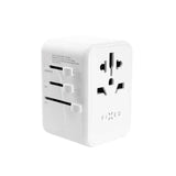Fixed Universal Travel Adapter 65W EU / UK / USA / AUS - White