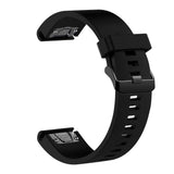 Fixed Universal Garmin 20mm Silicone Strap w. QuickFit - Black