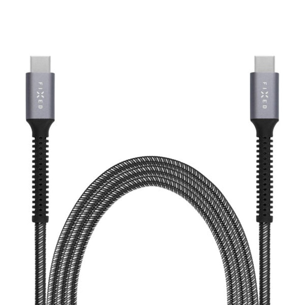 Fixed Armor USB-C to USB-C PD Cable 240W with Reinforced Ends - 1.2m - Grey