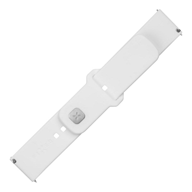 Fixed Universal Smartwatch Sporty Silicone Strap (20mm) - White