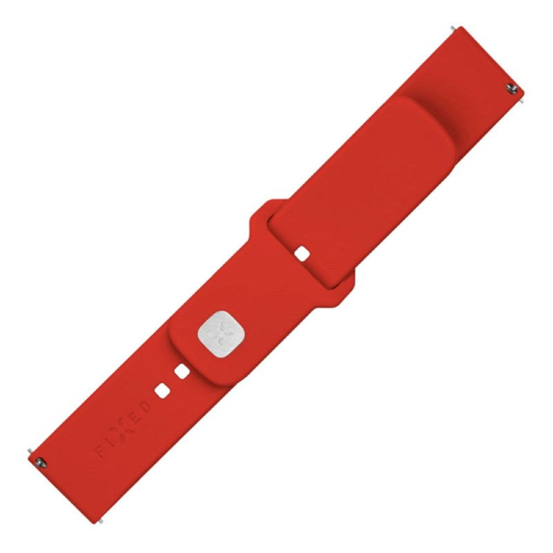 Fixed Universal Smartwatch Sporty Silicone Strap (22mm) - Red