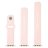 Fixed Apple Watch (42/44/SE/45/46/49mm) Sporty Silicone Strap Set - Pink