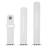 Fixed Apple Watch (42/44/SE/45/46/49mm) Sporty Silicone Strap Set - White