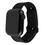 Fixed Apple Watch (42/44/SE/45/46/49mm) Sporty Wide Silicone Strap Set - Black