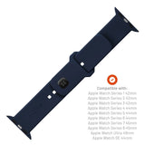 Fixed Apple Watch (42/44/SE/45/46/49mm) Sporty Wide Silicone Strap Set - Blue