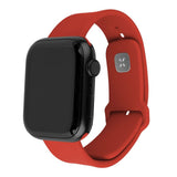 Fixed Apple Watch (42/44/SE/45/46/49mm) Sporty Wide Silicone Strap Set - Red