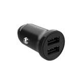 Fixed Mini Car Charger 2x USB-A 15W - Black