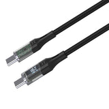 Fixed LED Display USB-C to USB-C PD Cable 100W - 1.2m - Black