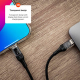 Fixed LED Display USB-C to USB-C PD Cable 100W - 2m - Black