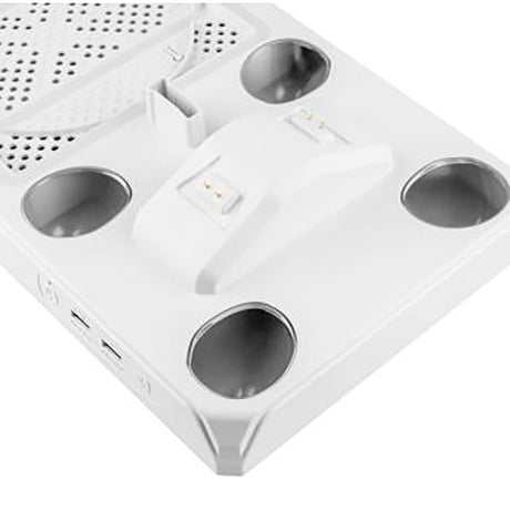 Fixed Xbox Series S/X Stand w. Cooling & 2 x Controller Charging Slots - White