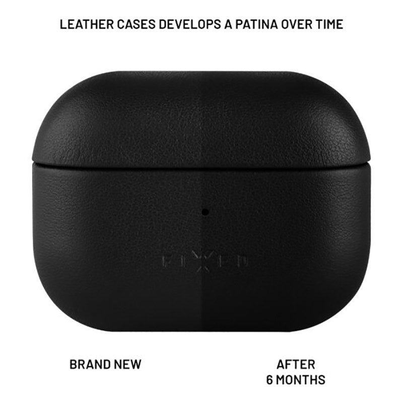 Fixed AirPods (3rd gen.) Genuine Leather Case - Black