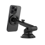 Fixed MagMount Magnetic Phone Holder for Dashboard / Windshield - MagSafe Compatible - Black