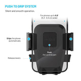 Fixed Iconiq Lock Car Phone Holder - Vent Mount - Max Phone Size: 53 - 83 mm - Black