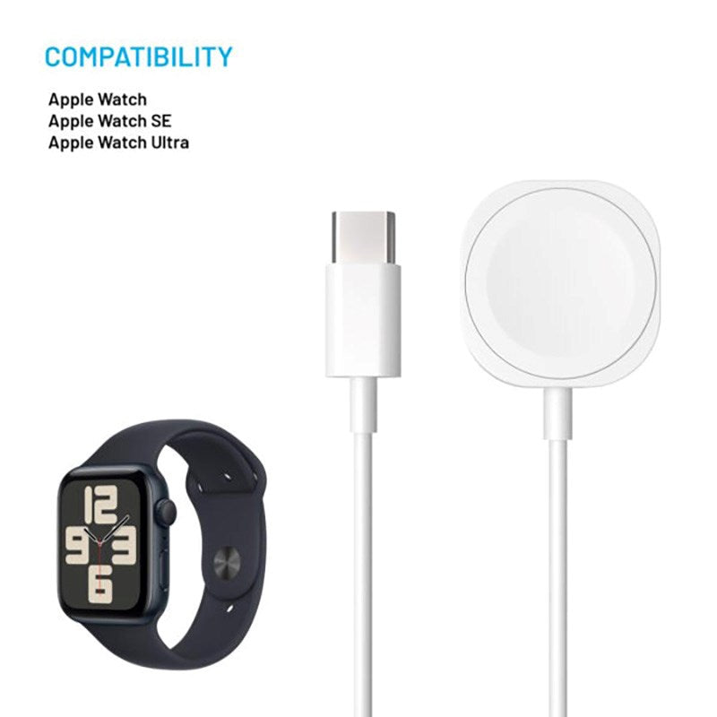 Fixed Apple Watch Wireless Charger 2.5W with USB-C - 1m - White