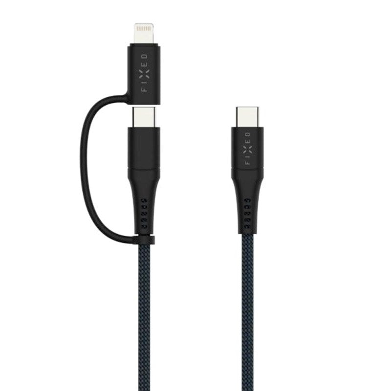 Fixed 2-in-1 60W USB-C to Lightning Cable 1.2m - Black