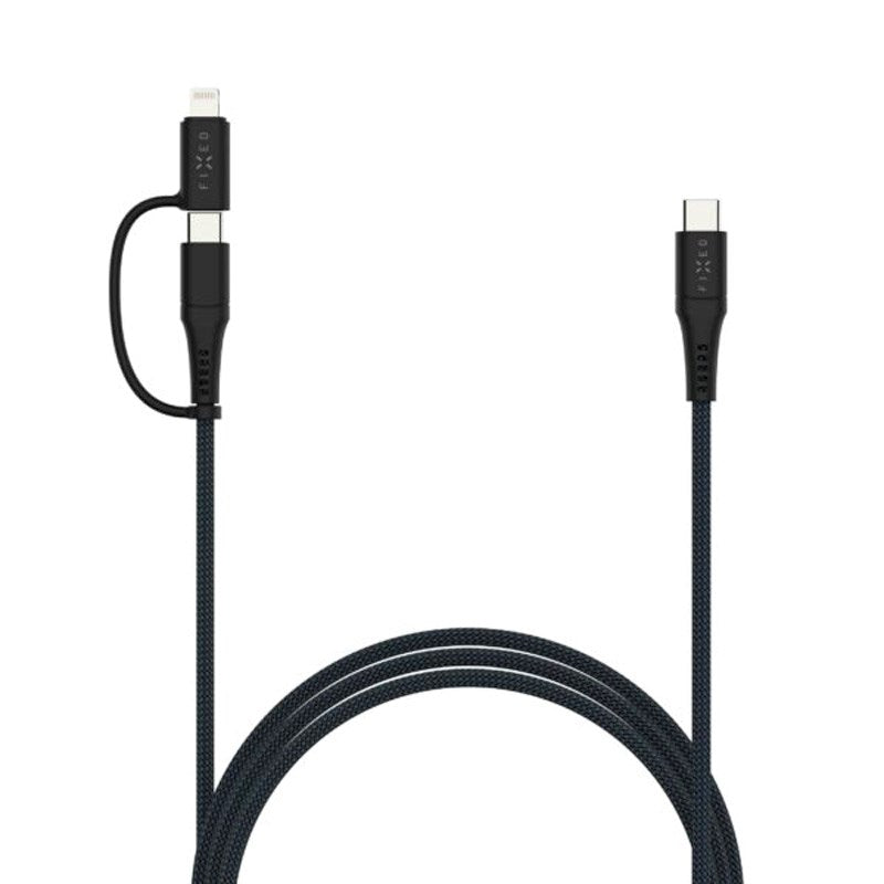 Fixed 2-in-1 60W USB-C to Lightning Cable 1.2m - Black