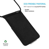 Fixed Mobile Bag with Drawstring (105 x 185 mm) - Black