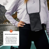 Fixed Mobile Bag with Drawstring (105 x 185 mm) - Black