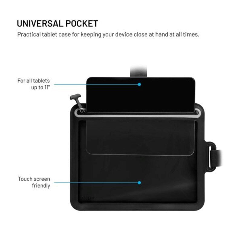 Fixed Waterproof Tablet Case (Max. Dimensions: 297 x 223mm) - Black / Transparent