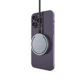 Fixed MagPad 15W Wireless Charger - MagSafe / Qi2 Compatible - Grey