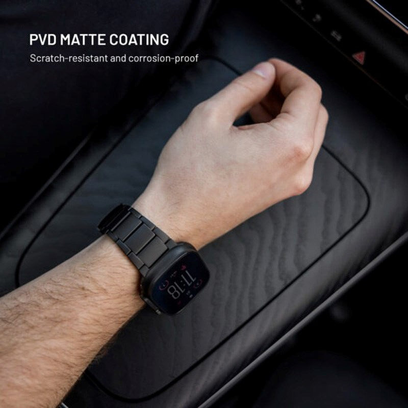 Fixed Apple Watch (42/44/SE/45/46/49) Titanium Strap - Black