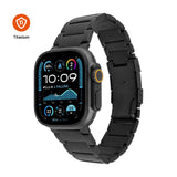 Fixed Apple Watch (42/44/SE/45/46/49) Titanium Strap - Black