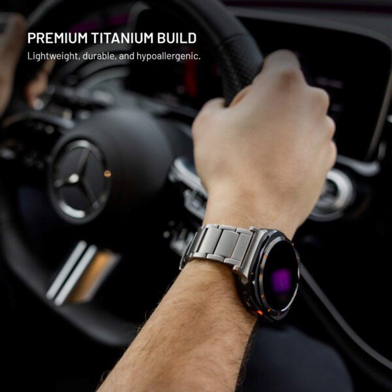 Fixed Universal Garmin 22mm QuickFit Titanium Strap - Grey