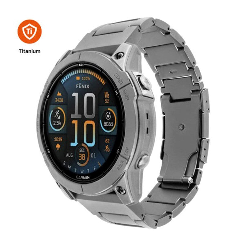 Fixed Universal Garmin 26mm QuickFit Titanium Strap - Grey