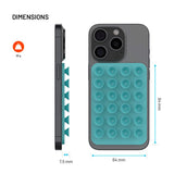 Fixed MagMate Phone Holder - Silicone Suction Cup - MagSafe Compatible - Turquoise