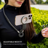 Fixed Flexible Mobile Holder for Neck - MagSafe Compatible - Grey