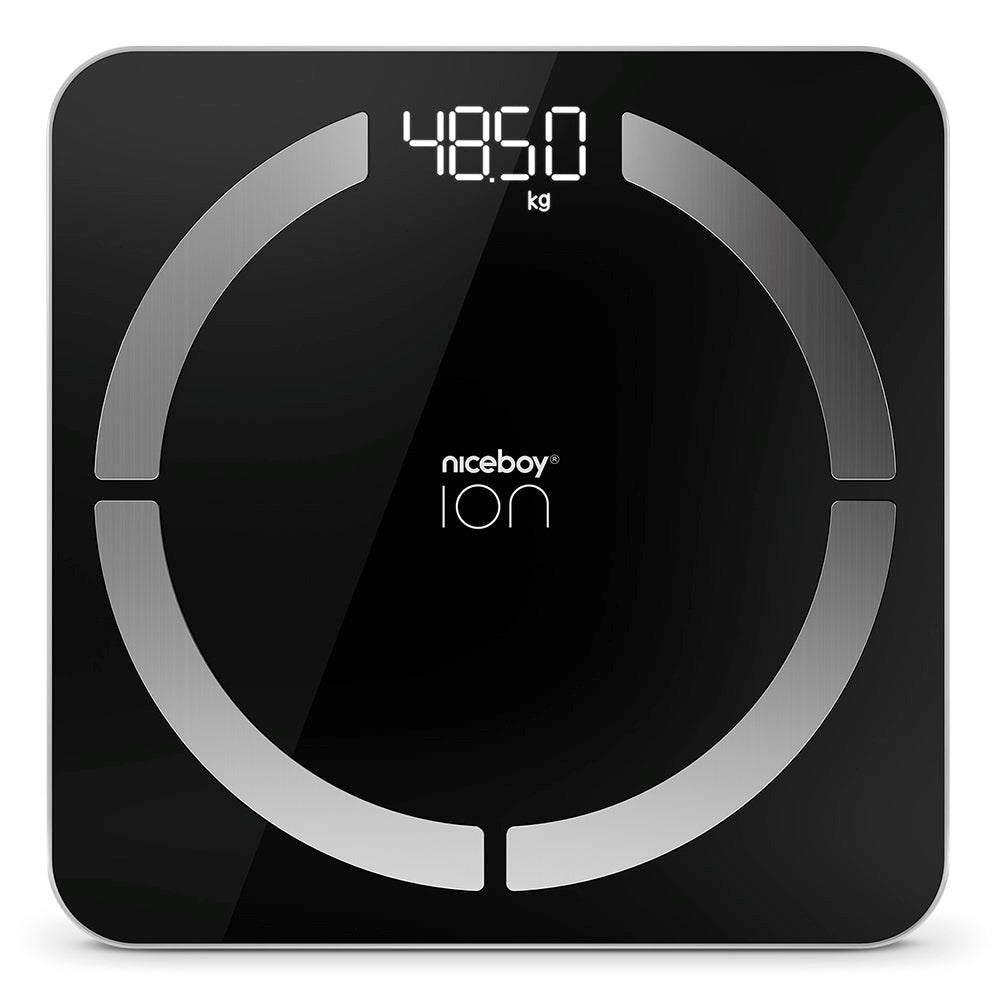 Niceboy ION Smart Scale - Bluetooth / Wifi Body Analysis Bath Scale - Black