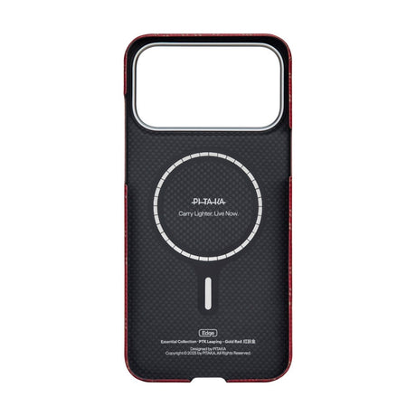iPhone 17 Pro PITAKA Edge Monogram Case - MagSafe Compatible - Gold / Red