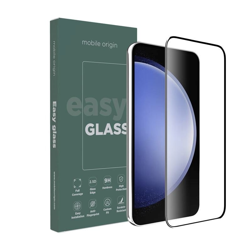 Samsung Galaxy S23 FE Mobile Origin EasyGlass Screen Protector - Transparent / Black Edge