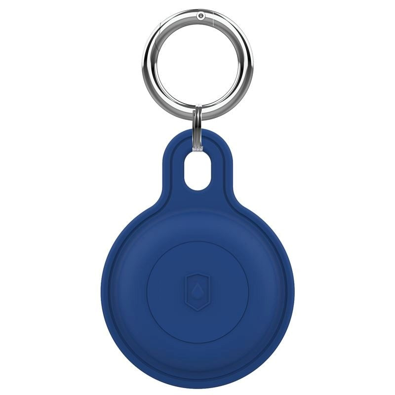 Mobile Origin Silicone AirTag Holder with Keychain - Blue