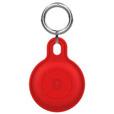 Mobile Origin Silicone AirTag Holder with Keychain - Red