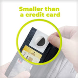 Mobile Origin AirTag Card with Hole for Lanyard - White