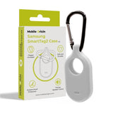 Mobile Origin Samsung Galaxy SmartTag2 Silicone Case with Carabiner - White