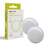 Mobile Origin Silicone AirTag Holder with Adhesive Back - 2 pcs. - White