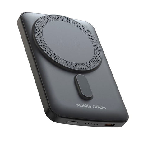 Mobile Origin 20W Powerbank 5000mAh with LED Display - USB-C Connector - Grey