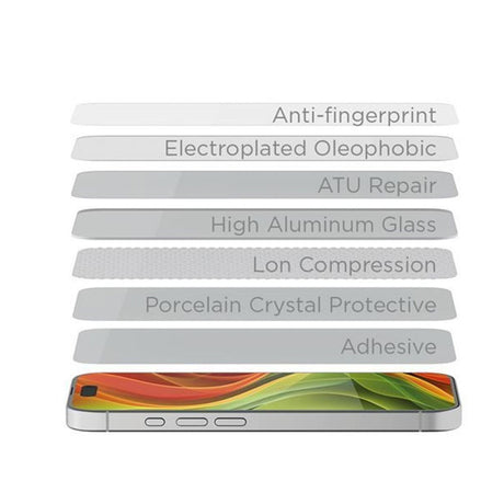 iPhone 15 Pro Mobile Origin EasyGlass Screen Protector - 2 pcs - Transparent / Black Edge