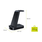 Mobile Origin 3-in-1 Wireless Charger - iPhone - Apple Watch - AirPods - MagSafe / Qi Compatible - Black
