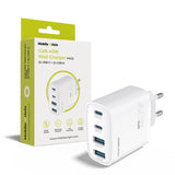 Mobile Origin GaN 40W Wall Charger with 2 x USB-A & 2 x USB-C - White