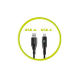 Mobile Origin 66W USB-A to USB-C Cable with Display - 1.5 m - Black