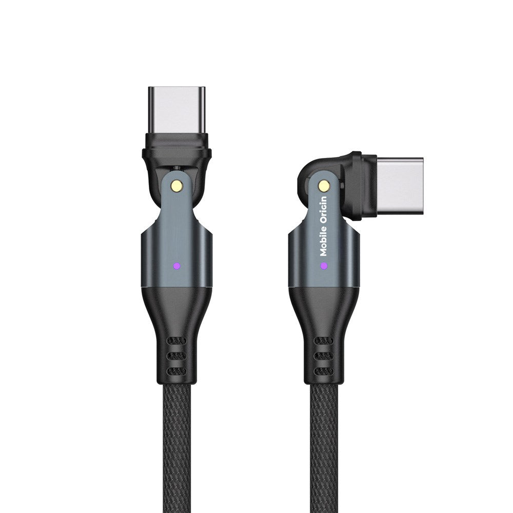 Mobile Origin 240W Rotating USB-C to USB-C Cable - 1m - Black