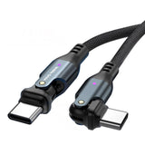 Mobile Origin 240W Rotating USB-C to USB-C Cable - 1m - Black