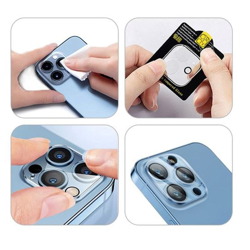 iPhone Air Mobile Origin Tempered Glass Camera Lens Protection - Transparent / Black Edge